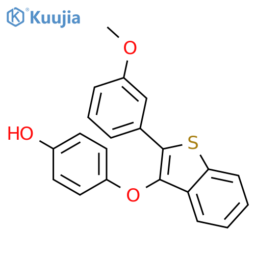 Phenol, 4-[[2-(3-methoxyphenyl)benzo[b]thien-3-yl]oxy]- structure