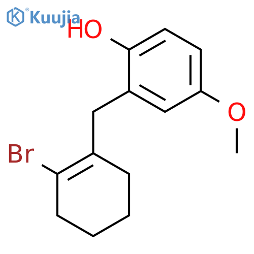 PHENOL, 2-[(2-BROMO-1-CYCLOHEXEN-1-YL)METHYL]-4-METHOXY- structure