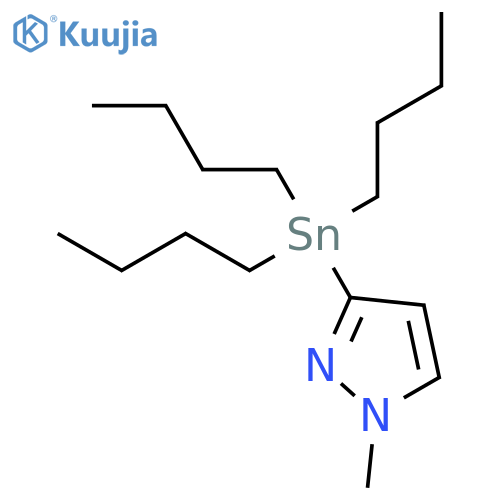 1H-Pyrazole, 1-methyl-3-(tributylstannyl)- structure