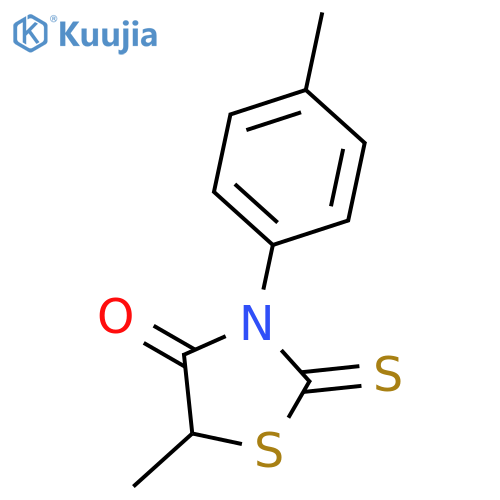 5-methyl-3-(4-methylphenyl)-2-thioxo-1,3-thiazolidin-4-one structure