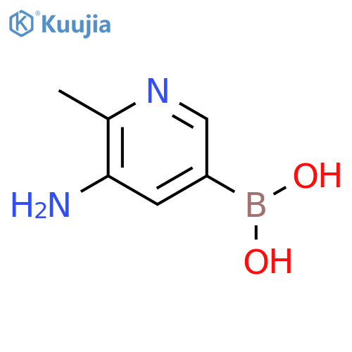 (5-amino-6-methylpyridin-3-yl)boronic acid structure