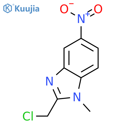 2-(Chloromethyl)-1-methyl-5-nitro-1H-1,3-benzodiazole structure