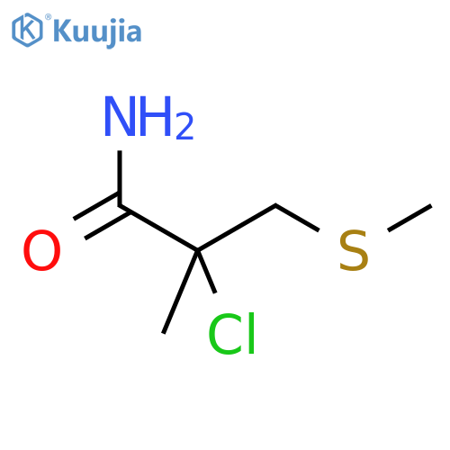 Propanamide, 2-chloro-2-methyl-3-(methylthio)- structure
