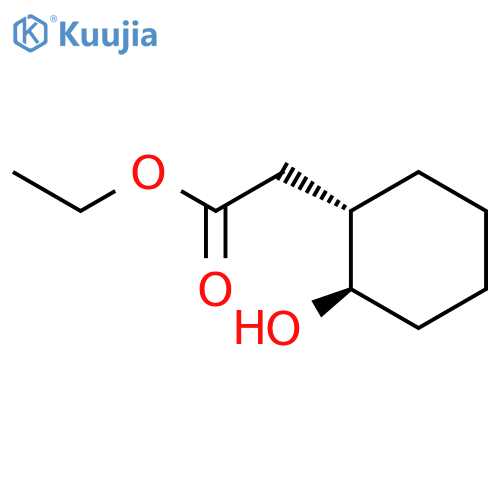 Cyclohexaneacetic acid, 2-hydroxy-, ethyl ester, (1S-trans)- structure