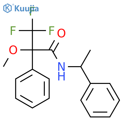 Benzeneacetamide, α-methoxy-N-[(1R)-1-phenylethyl]-α-(trifluoromethyl)-, (αR)- structure
