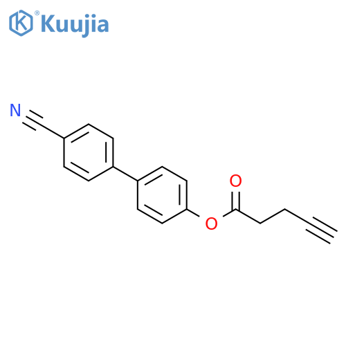 4-Pentynoic acid, 4'-cyano[1,1'-biphenyl]-4-yl ester structure
