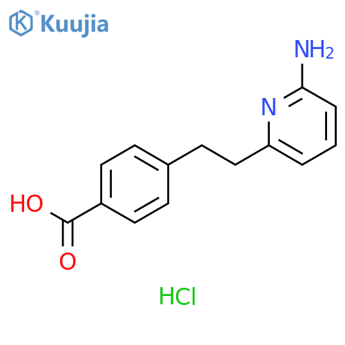 Benzoic acid, 4-[2-(6-amino-2-pyridinyl)ethyl]-, hydrochloride (1:1) structure