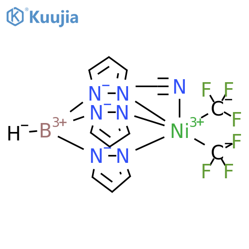 Nickel, (acetonitrile)[hydrotris(1H-pyrazolato-κN1)borato(1-)-κN2,κN2',κN2'']bis(trifluoromethyl)-, (OC-6-33)- structure