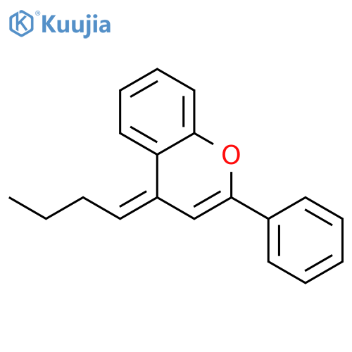 4H-1-Benzopyran, 4-butylidene-2-phenyl-, (E)- structure