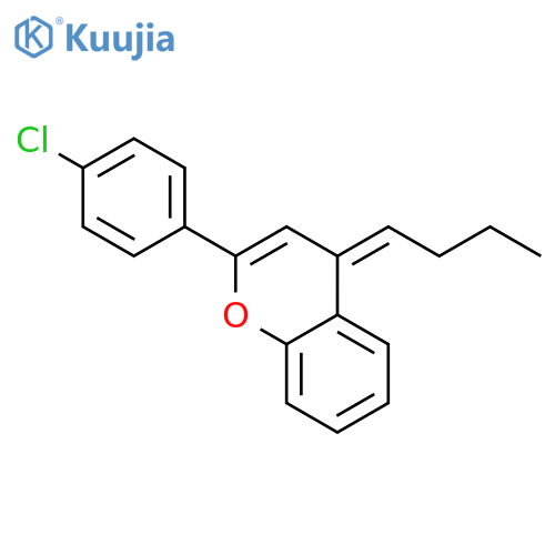 4H-1-Benzopyran, 4-butylidene-2-(4-chlorophenyl)-, (E)- structure