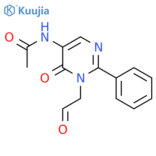 Acetamide, N-[1,6-dihydro-6-oxo-1-(2-oxoethyl)-2-phenyl-5-pyrimidinyl]- structure