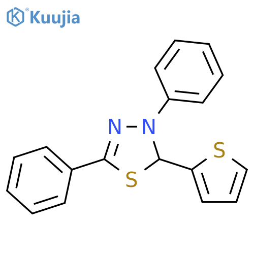 1,3,4-Thiadiazole, 2,3-dihydro-3,5-diphenyl-2-(2-thienyl)- structure