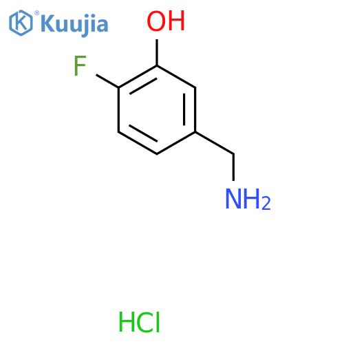 5-(Aminomethyl)-2-fluorophenol hydrochloride structure