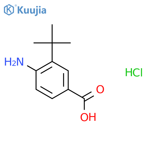 4-Amino-3-(tert-butyl)benzoic acid hydrochloride structure