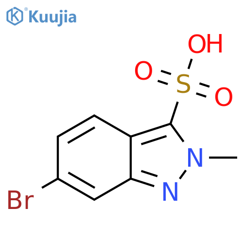 6-bromo-2-methyl-indazole-3-sulfonic acid structure
