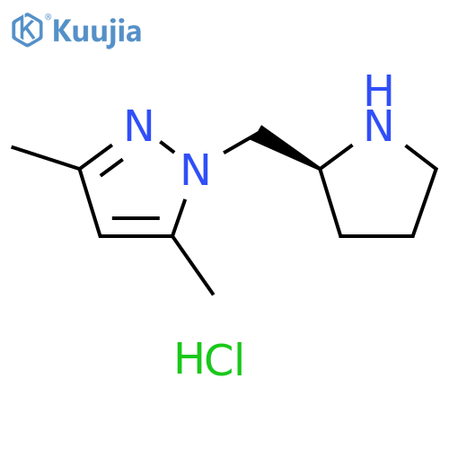 3,5-dimethyl-1-{(2S)-pyrrolidin-2-ylmethyl}-1H-pyrazole dihydrochloride structure