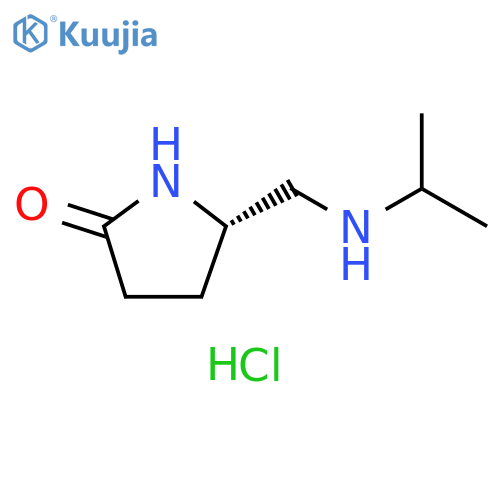 (5S)-5-{[(propan-2-yl)amino]methyl}pyrrolidin-2-one hydrochloride structure