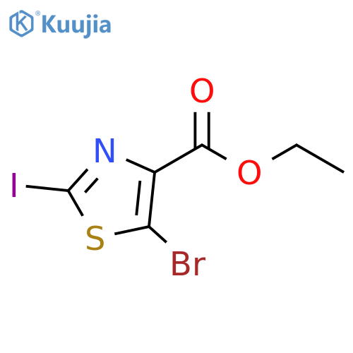 Ethyl 5-bromo-2-iodothiazole-4-carboxylate structure
