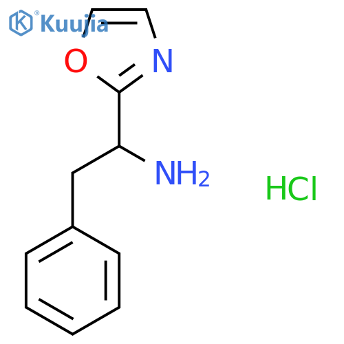 1-(1,3-Oxazol-2-yl)-2-phenylethan-1-amine hydrochloride structure