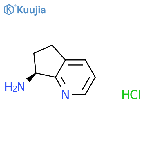 (7S)-6,7-dihydro-5H-cyclopenta[b]pyridin-7-amine hydrochloride structure