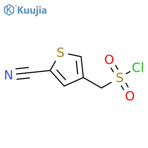 (5-cyanothiophen-3-yl)methanesulfonyl chloride structure