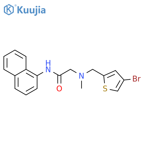 2-{(4-bromothiophen-2-yl)methyl(methyl)amino}-N-(naphthalen-1-yl)acetamide structure
