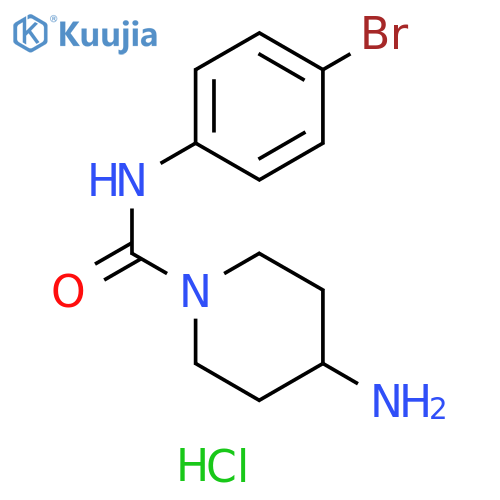 4-amino-N-(4-bromophenyl)piperidine-1-carboxamide hydrochloride structure