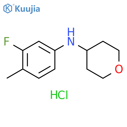 N-(3-fluoro-4-methylphenyl)oxan-4-amine hydrochloride structure