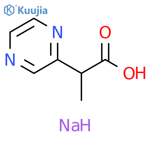 sodium 2-(pyrazin-2-yl)propanoate structure