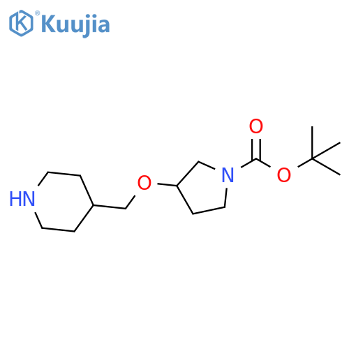 tert-butyl 3-(piperidin-4-yl)methoxypyrrolidine-1-carboxylate structure