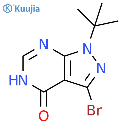 3-bromo-1-tert-butyl-1H-pyrazolo3,4-dpyrimidin-4-ol structure