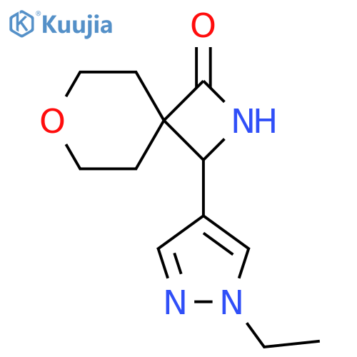 3-(1-ethyl-1H-pyrazol-4-yl)-7-oxa-2-azaspiro3.5nonan-1-one structure