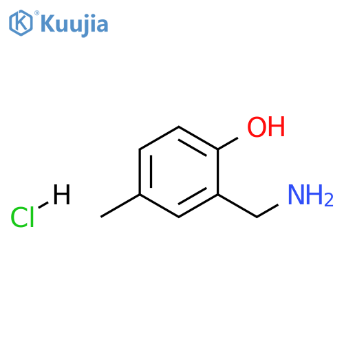 2-(aminomethyl)-4-methylphenol hydrochloride structure