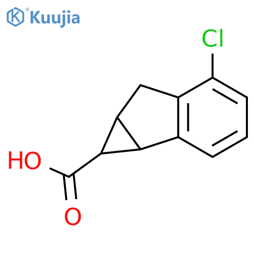 5-chloro-1H,1aH,6H,6aH-cyclopropaaindene-1-carboxylic Acid structure