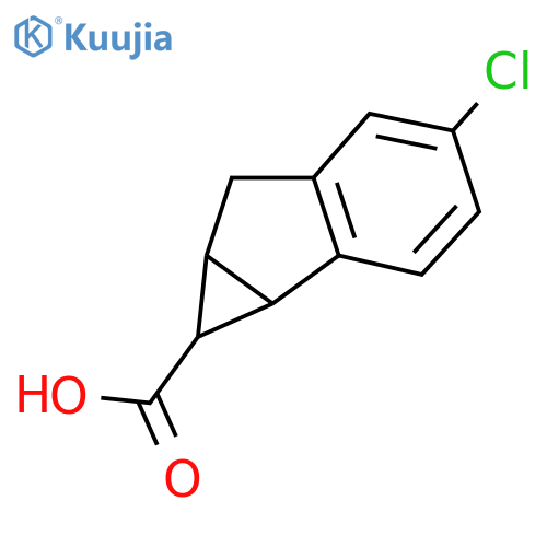 4-chloro-1H,1aH,6H,6aH-cyclopropaaindene-1-carboxylic acid, Mixture of diastereomers structure