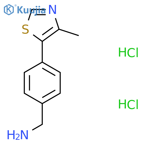 4-(4-methyl-1,3-thiazol-5-yl)phenylmethanamine dihydrochloride structure
