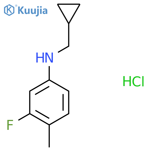 N-(cyclopropylmethyl)-3-fluoro-4-methylaniline hydrochloride structure