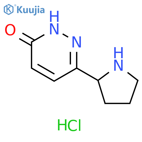 3-pyrrolidin-2-yl-1H-pyridazin-6-one;hydrochloride structure