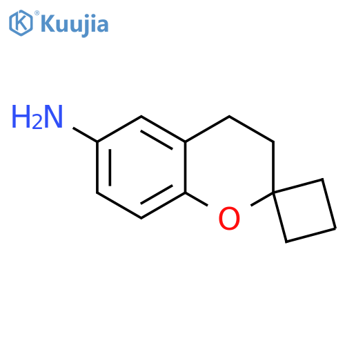 3,4-dihydrospiro1-benzopyran-2,1'-cyclobutane-6-amine structure