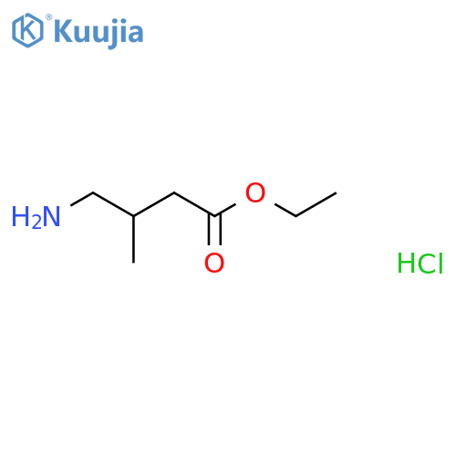 ethyl 4-amino-3-methylbutanoate hydrochloride structure