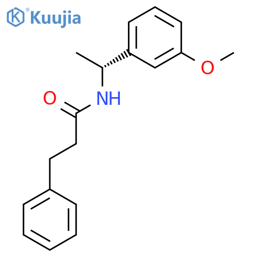 Benzenepropanamide, N-[(1R)-1-(3-methoxyphenyl)ethyl]- structure