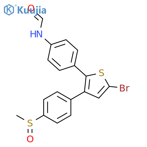 Formamide, N-[4-[5-bromo-3-[4-(methylsulfinyl)phenyl]-2-thienyl]phenyl]- structure