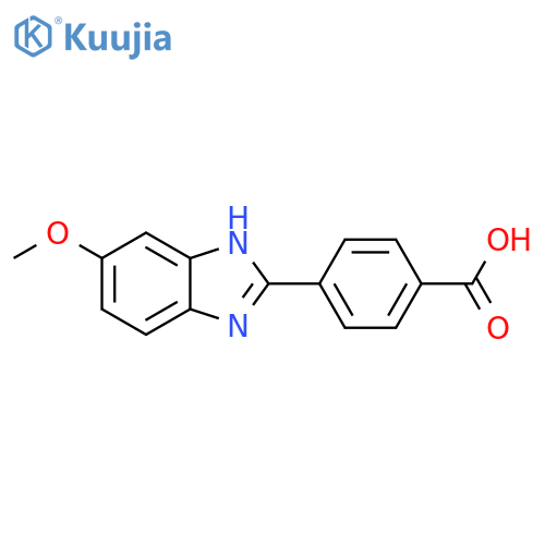 Benzoic acid, 4-(5-methoxy-1H-benzimidazol-2-yl)- structure