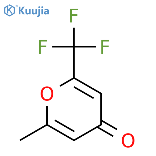 2-methyl-6-(trifluoromethyl)-4H-pyran-4-one structure