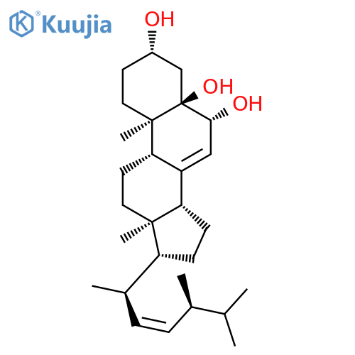 Ergosta-7,22-diene-3,5,6-triol,(3b,5a,6b,22Z,24S)- (9CI) structure