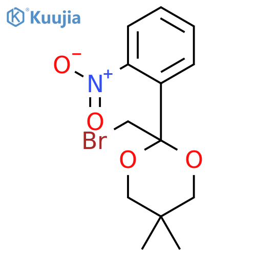 1,3-DIOXANE, 2-(BROMOMETHYL)-5,5-DIMETHYL-2-(2-NITROPHENYL)- structure