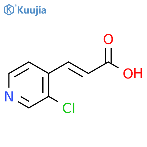 (2E)-3-(3-chloropyridin-4-yl)prop-2-enoic acid structure