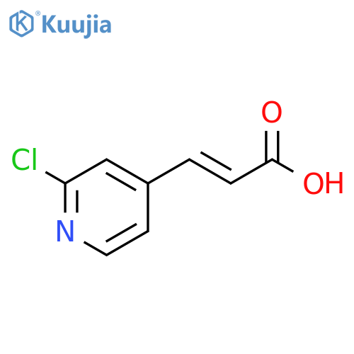 (2E)-3-(2-chloropyridin-4-yl)prop-2-enoic acid structure