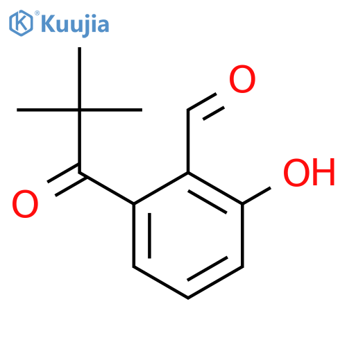 BENZALDEHYDE, 2-(2,2-DIMETHYL-1-OXOPROPYL)-6-HYDROXY- structure