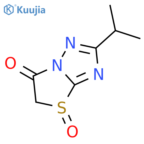 Thiazolo[3,2-b][1,2,4]triazol-6(5H)-one, 2-(1-methylethyl)-, 4-oxide structure